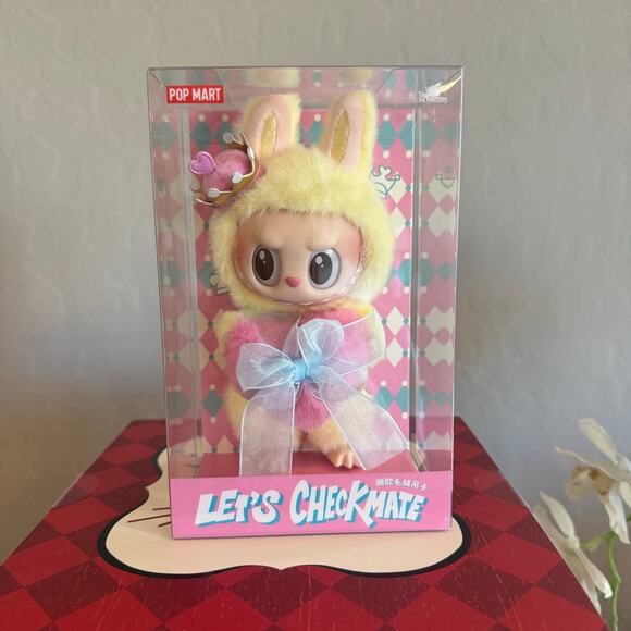 POP MART Labubu Let’s Checkmate Plush Doll & Hanging Card Set NIB - Picture 6 of 17